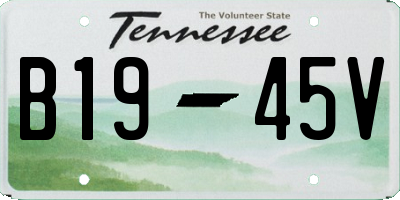 TN license plate B1945V