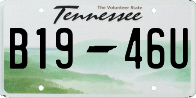 TN license plate B1946U
