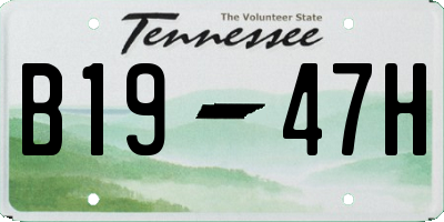 TN license plate B1947H