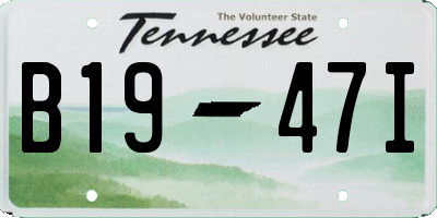 TN license plate B1947I