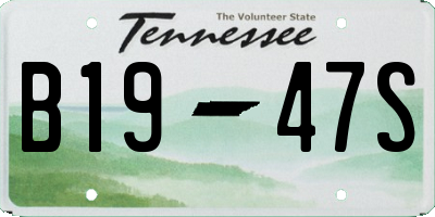 TN license plate B1947S