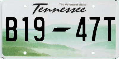 TN license plate B1947T