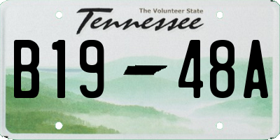 TN license plate B1948A