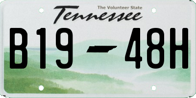 TN license plate B1948H