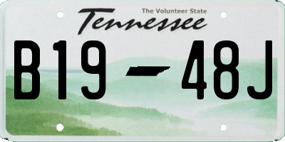 TN license plate B1948J