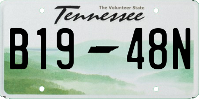 TN license plate B1948N