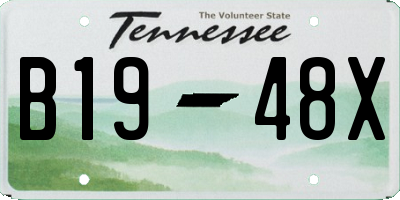 TN license plate B1948X