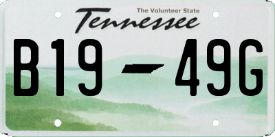 TN license plate B1949G