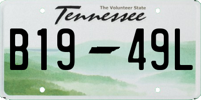 TN license plate B1949L