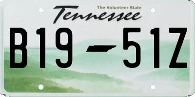 TN license plate B1951Z