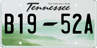 TN license plate B1952A