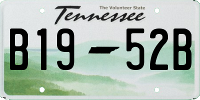 TN license plate B1952B