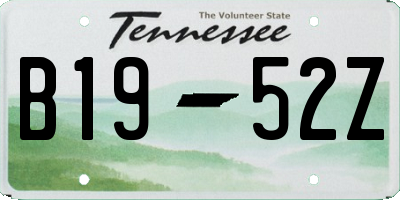 TN license plate B1952Z