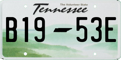 TN license plate B1953E