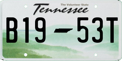 TN license plate B1953T