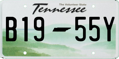 TN license plate B1955Y