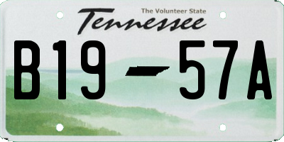TN license plate B1957A