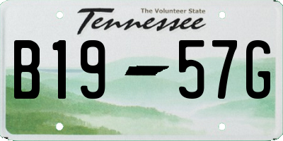 TN license plate B1957G
