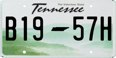 TN license plate B1957H