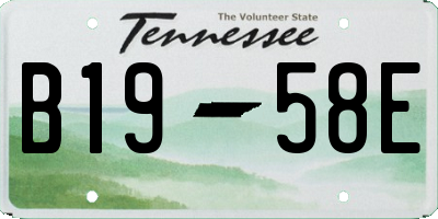TN license plate B1958E