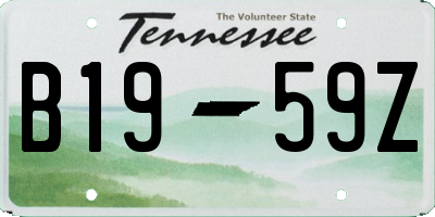 TN license plate B1959Z