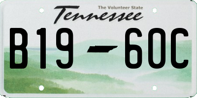 TN license plate B1960C