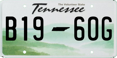 TN license plate B1960G
