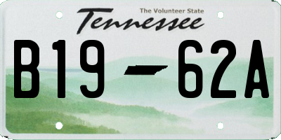 TN license plate B1962A