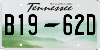 TN license plate B1962D