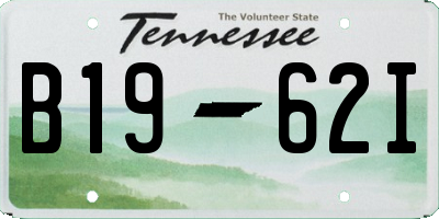 TN license plate B1962I