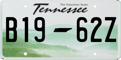 TN license plate B1962Z