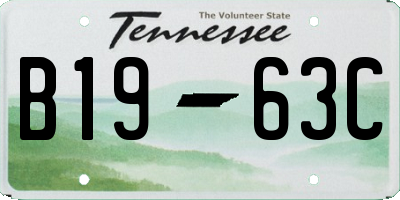 TN license plate B1963C