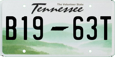 TN license plate B1963T