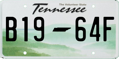 TN license plate B1964F