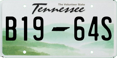 TN license plate B1964S