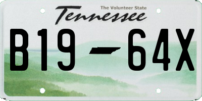 TN license plate B1964X