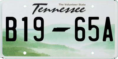 TN license plate B1965A