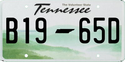 TN license plate B1965D