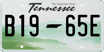 TN license plate B1965E