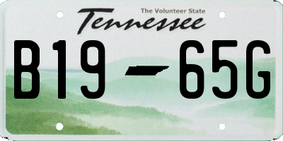 TN license plate B1965G