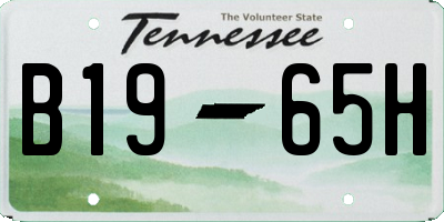 TN license plate B1965H