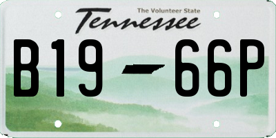 TN license plate B1966P