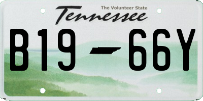 TN license plate B1966Y