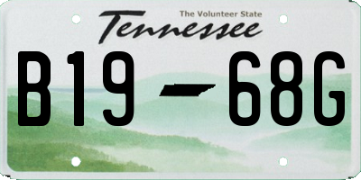 TN license plate B1968G