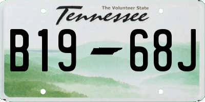 TN license plate B1968J