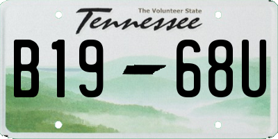 TN license plate B1968U