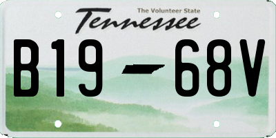 TN license plate B1968V