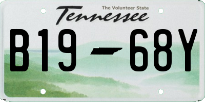 TN license plate B1968Y