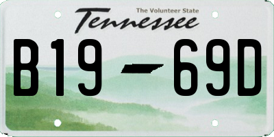 TN license plate B1969D