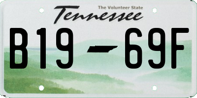 TN license plate B1969F
